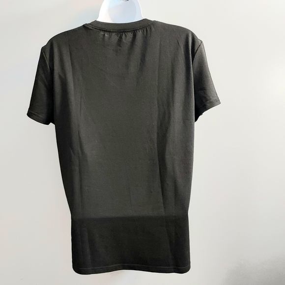 Women Black T-Shirt Short Sleeves - Picture 8 of 9